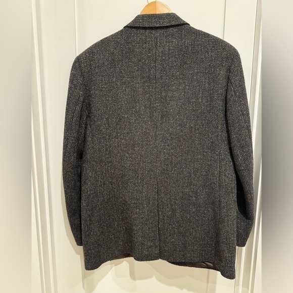 Vintage Harris Tweed sport coat blazer jacket 41R gray academia scholar - Picture 6 of 14